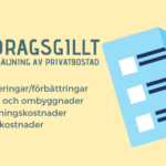 avdragsgilla kostnader vid försäljning av bostad