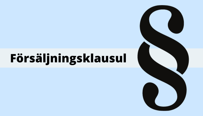 Försäljningsklausul bostad