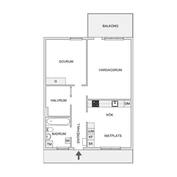 Planritning lägenhet / bostadsrätt