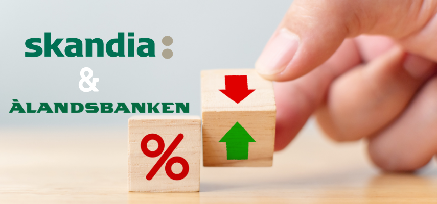 Skandia och ålandsbanken sänker räntan